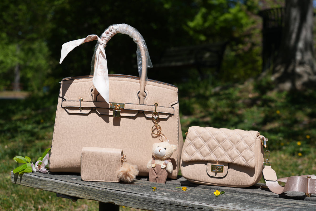 3-Piece Women's Handbag Set - Stylish & Versatile